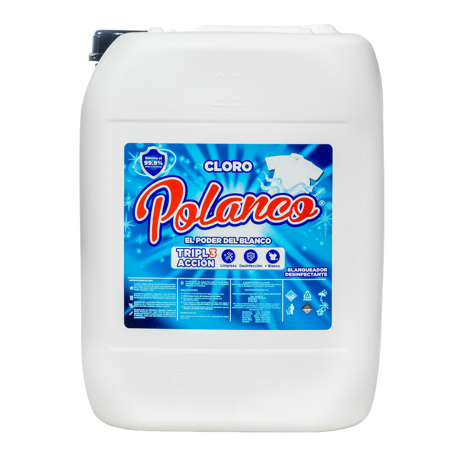 Cloro Polanco Aroma neutro Caneca 5 galones