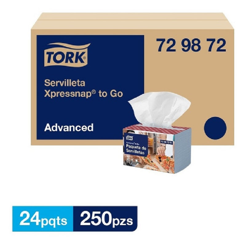 Servilletas Tork Blanca Servilleta bolsa desechable 250 hojas simples (24 paquetes) Fardo