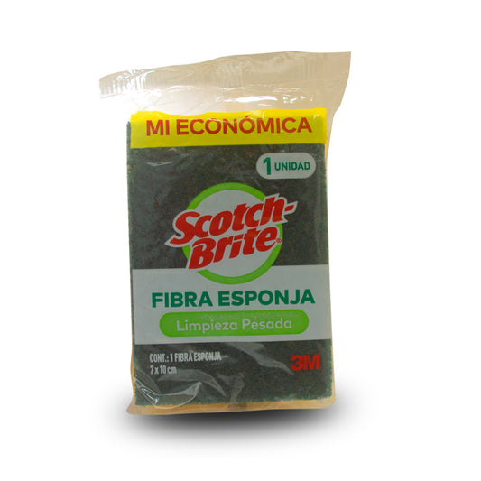 Esponja Unidad Marca  3M Scotch Brite verde con amarillo
