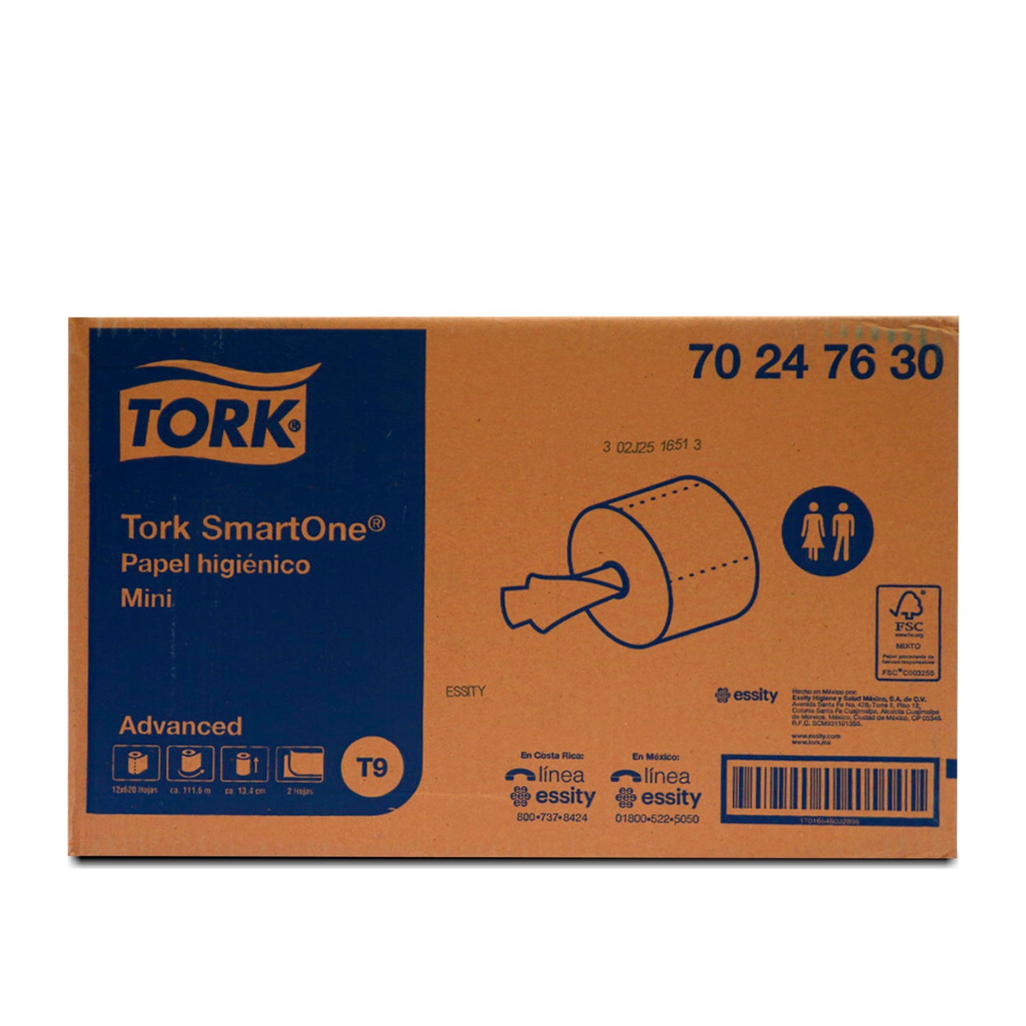 Higienico Tork Smartone Mini Advance 620 hojas dobles 12/1