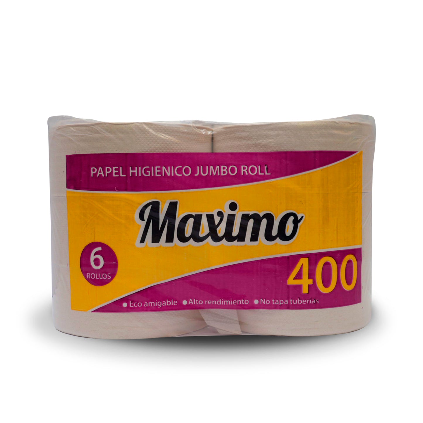 Papel Higiénico Marca Maximo 400,(6 rollos)