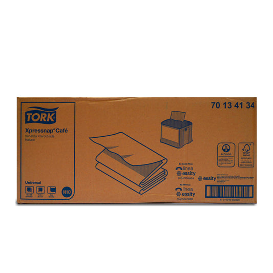 Servilletas Tork Ecologica Xpressnap Café Interdoblada 500 Hojas simples (12 Paquetes)