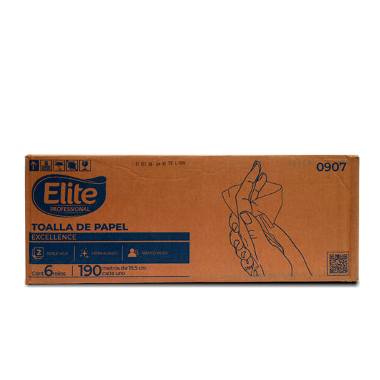 Toalla en rollo Elite Excellence 190mts Hoja Doble 6/1